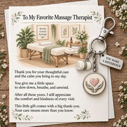 "You Make a Difference" Appreciation Gift Set – Keychain & Card