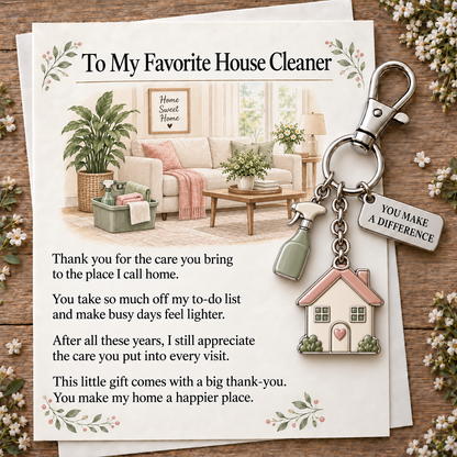"You Make a Difference" Appreciation Gift Set – Keychain & Card
