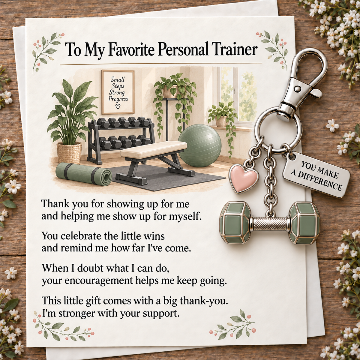"You Make a Difference" Appreciation Gift Set – Keychain & Card