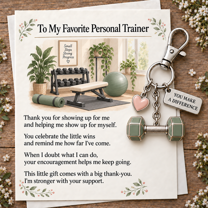 "You Make a Difference" Appreciation Gift Set – Keychain & Card