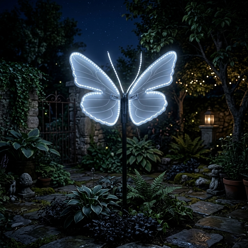 LED Glowing Butterfly Garden Stake – Dynamic Light Outdoor Waterproof Decor