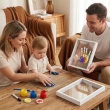 DIY Wooden Handprint Photo Frame Kit – Family Keepsake Set with Paints