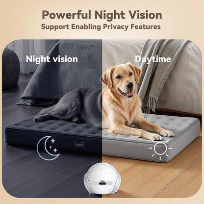 AI Smart Movable Pet Camera - 360° Mobile Robot Companion with Dual-Lens HD Video & Two-Way Talk