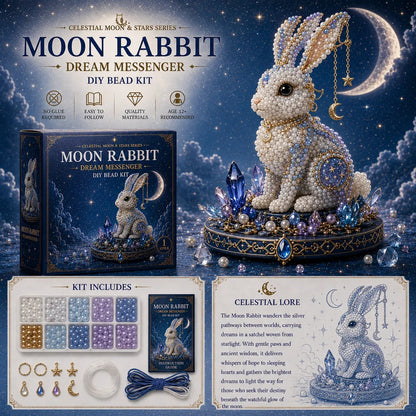 🦉 Moon Owl Guardian DIY Bead Kit | Celestial Moon & Stars Series