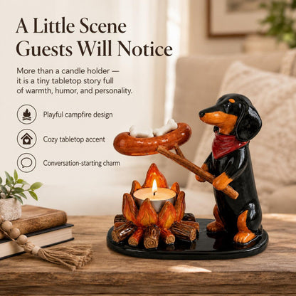 Campfire Animal Tea Light Holder – Rustic Resin Candle Lantern for Home & Outdoor Ambience Decor