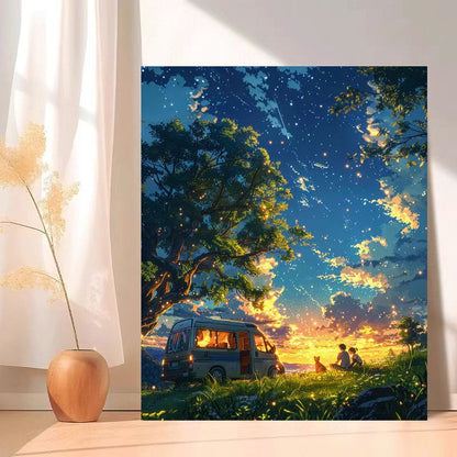DIY Paint by Numbers Landscape Kit | 30×40cm Canvas | Eco-Friendly Paints