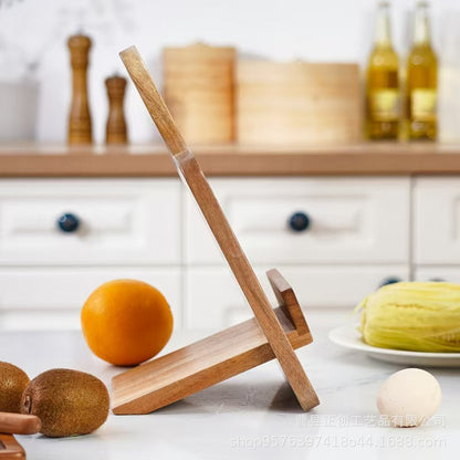 Solid Wood Menu Stand – Rustic Tabletop Recipe Holder & Restaurant Menu Display Stand for Cafe, Bar & Home