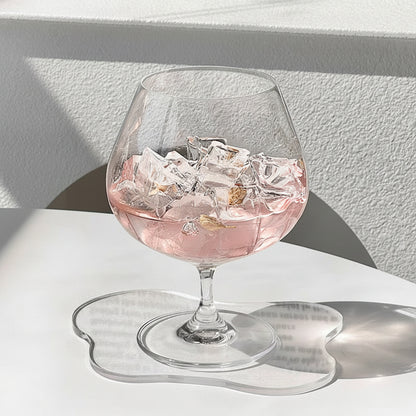 Gradient Pink Frosted Stem Wine Glass