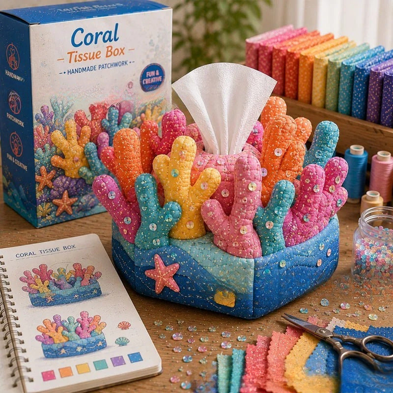🐳 Animal DIY Tissue Box Kit – Stitch Your Own Ocean Friend & Add Charm to Your Home! 🧵