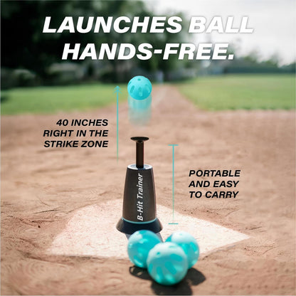 Pro Baseball Swing Hitting Trainer - Heavy-Duty Solo Batting Practice Tee, Portable Skill Improvement Equipment for Home Backyards & Field Training