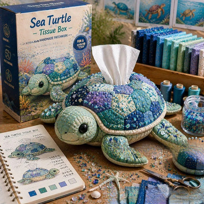 🐳 Animal DIY Tissue Box Kit – Stitch Your Own Ocean Friend & Add Charm to Your Home! 🧵