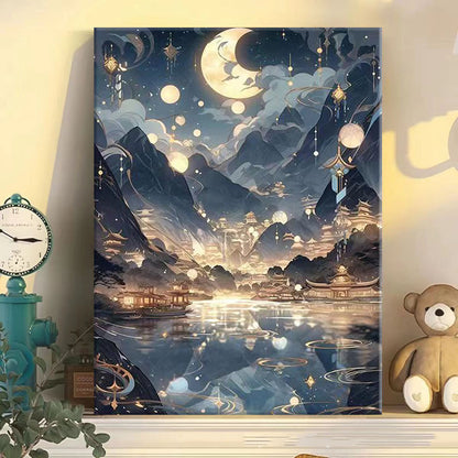 DIY Paint by Numbers Landscape Kit | 30×40cm Canvas | Eco-Friendly Paints