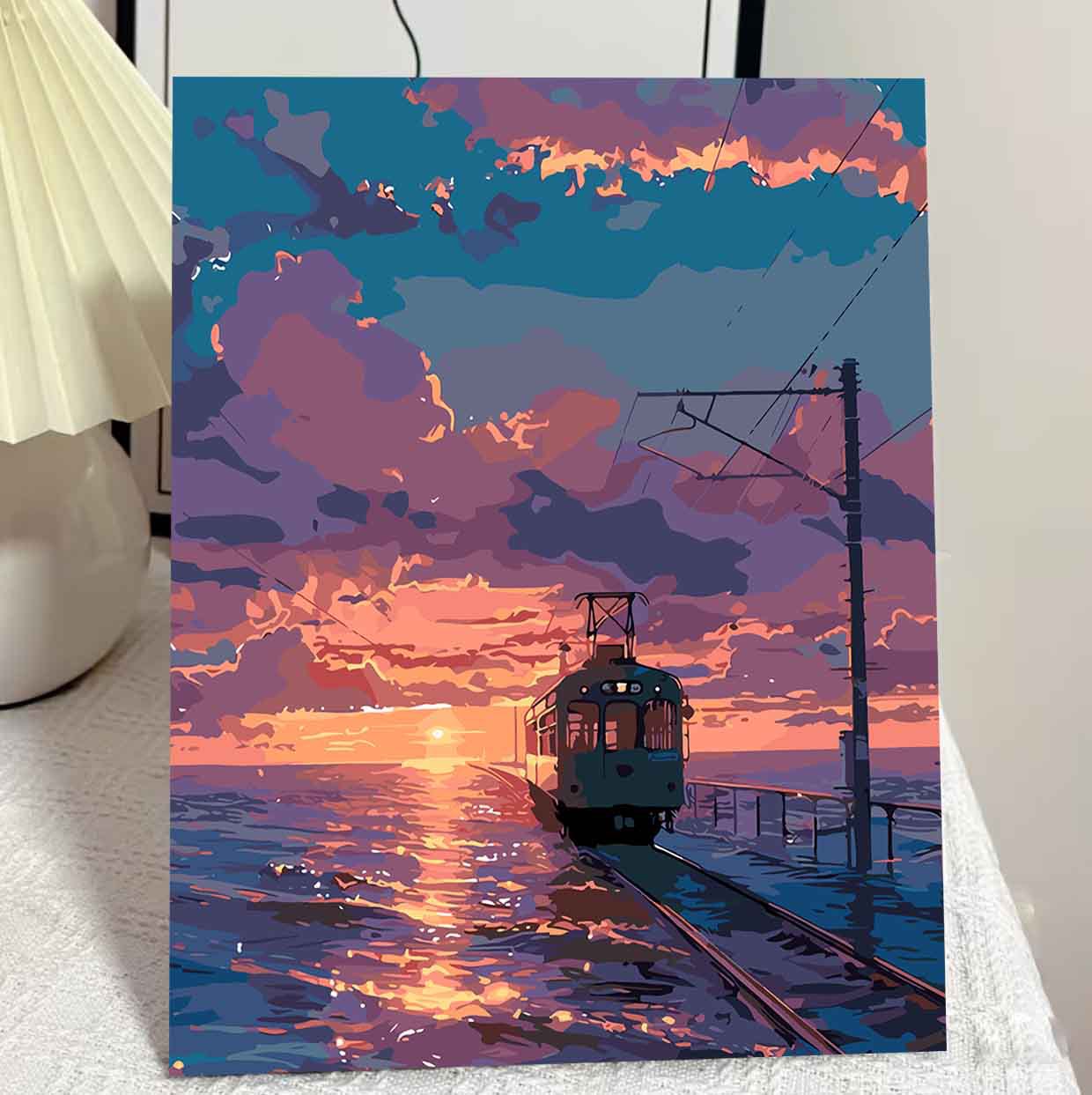 DIY Paint by Numbers Landscape Kit | 30×40cm Canvas | Eco-Friendly Paints