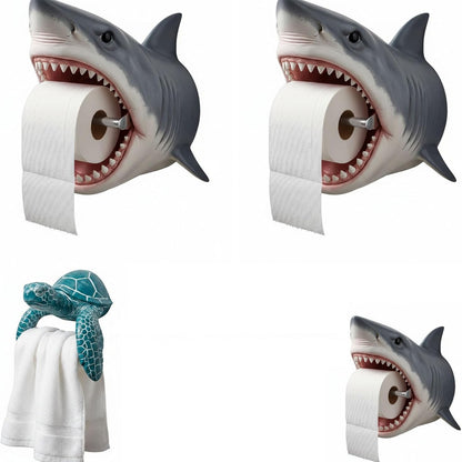 🦈🐢 Animal Paper Roll Holder