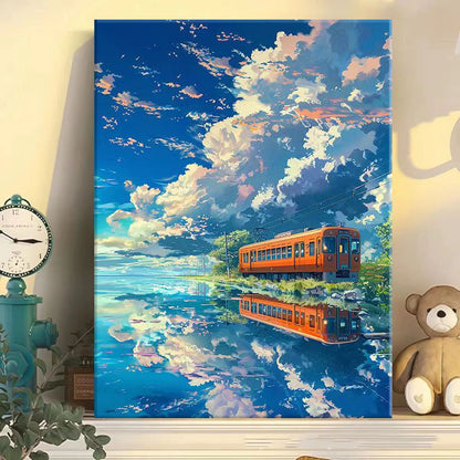 DIY Paint by Numbers Landscape Kit | 30×40cm Canvas | Eco-Friendly Paints