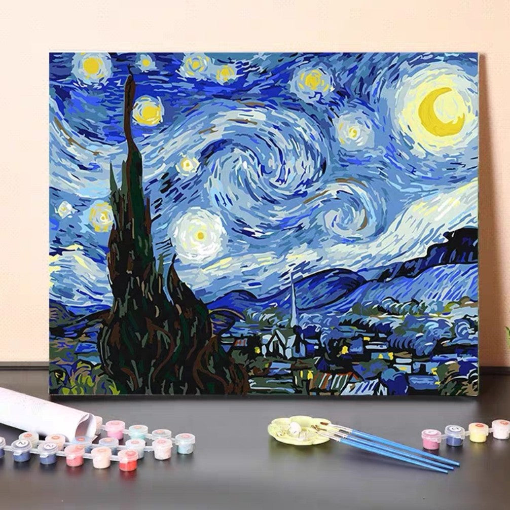 DIY Paint by Numbers Landscape Kit | 30×40cm Canvas | Eco-Friendly Paints