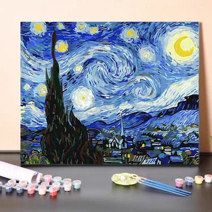 DIY Paint by Numbers Landscape Kit | 30×40cm Canvas | Eco-Friendly Paints
