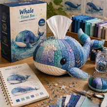 🐳 Animal DIY Tissue Box Kit – Stitch Your Own Ocean Friend & Add Charm to Your Home! 🧵
