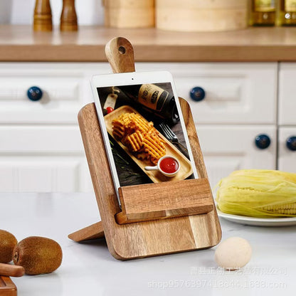Solid Wood Menu Stand – Rustic Tabletop Recipe Holder & Restaurant Menu Display Stand for Cafe, Bar & Home