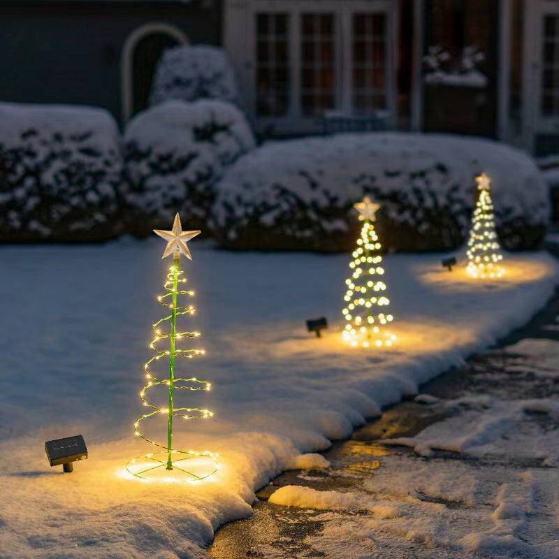 Solar Powered Christmas Tree Garden Decor