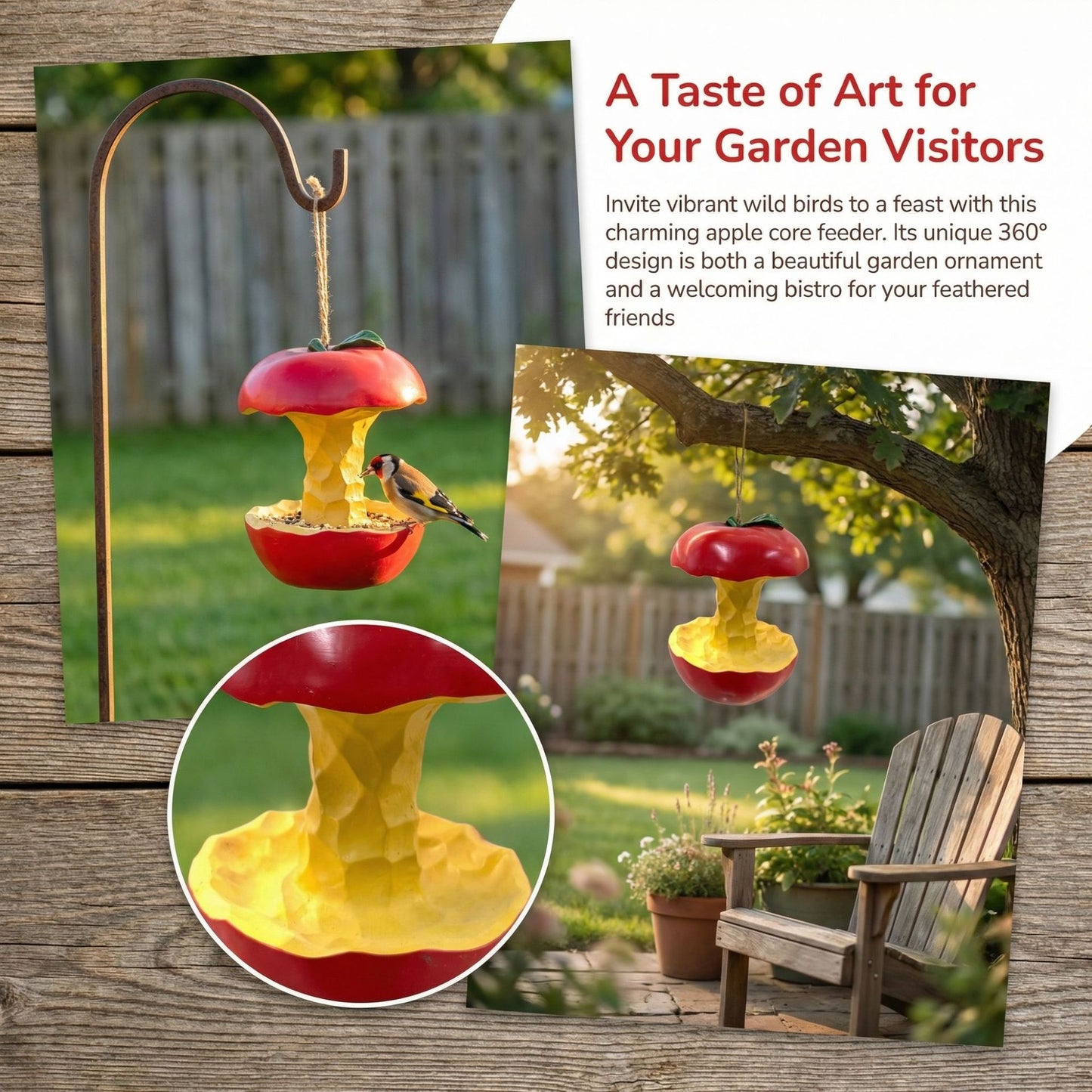 🌿 Fruit Series Bird Feeder – Outdoor Hanging Garden Art Collection