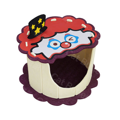 Clown Style Felt Cat Bed