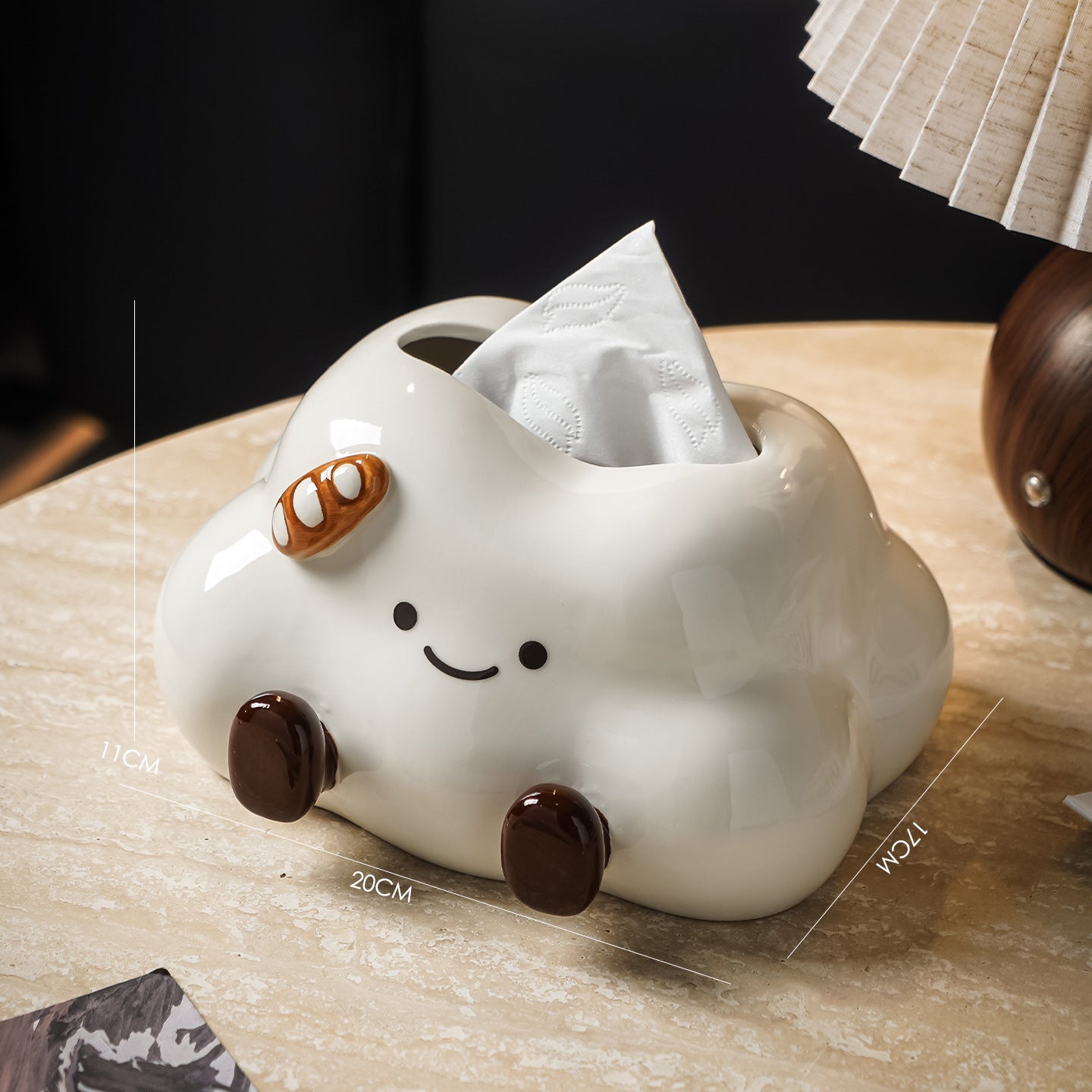 Cute Dumpling Tissue Box Cover - Ceramic Multi-Functional Holder