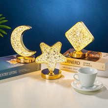 Celestial Starry Moon Ambient Lamp - Cordless Touch-Control Nightlight, Romantic Dinner & Bedroom Mood Lighting