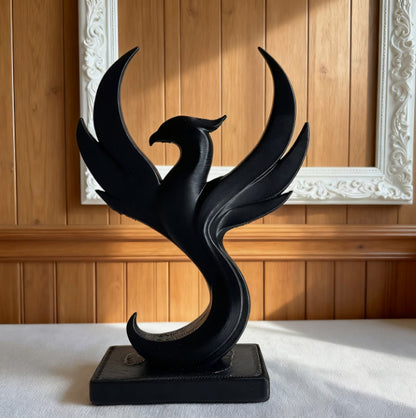 3D Printed Rebirth Phoenix Statue - Vibrant Fire Bird Mythical Figurine, Modern Living Room & Entryway Accent Decor, Unique Creative Gift