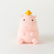Whimsical Hippo Silicone Tap Nightlight - USB Rechargeable Dimmable Mood Lamp, Soft Bedside Nursing Light with Auto-Off Timer, Unique Night Gift