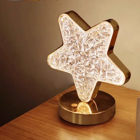 Celestial Starry Moon Ambient Lamp - Cordless Touch-Control Nightlight, Romantic Dinner & Bedroom Mood Lighting