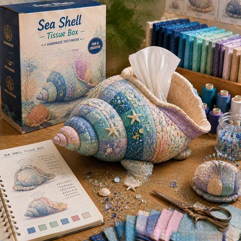 🐳 Animal DIY Tissue Box Kit – Stitch Your Own Ocean Friend & Add Charm to Your Home! 🧵