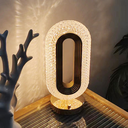 Crystal Track Ambient Light - Luxury Nightlight & Mood Lighting, Sunset/Water Ripple Effect Bedside Lamp