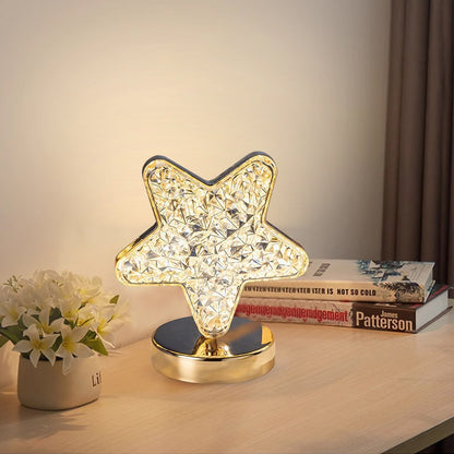 Celestial Starry Moon Ambient Lamp - Cordless Touch-Control Nightlight, Romantic Dinner & Bedroom Mood Lighting
