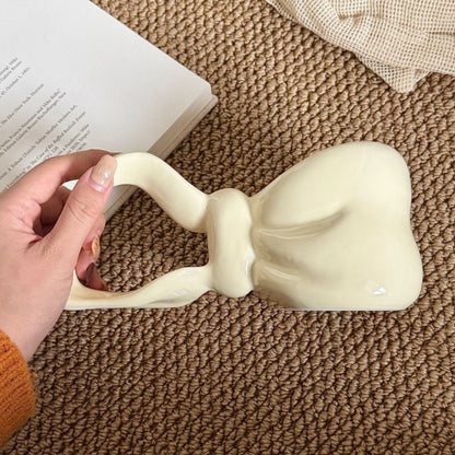 Bow Handle Ceramic Coffee Mug