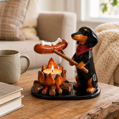 Campfire Animal Tea Light Holder – Rustic Resin Candle Lantern for Home & Outdoor Ambience Decor