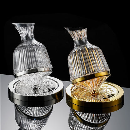 Spinning Wine Decanter and Glasses Set