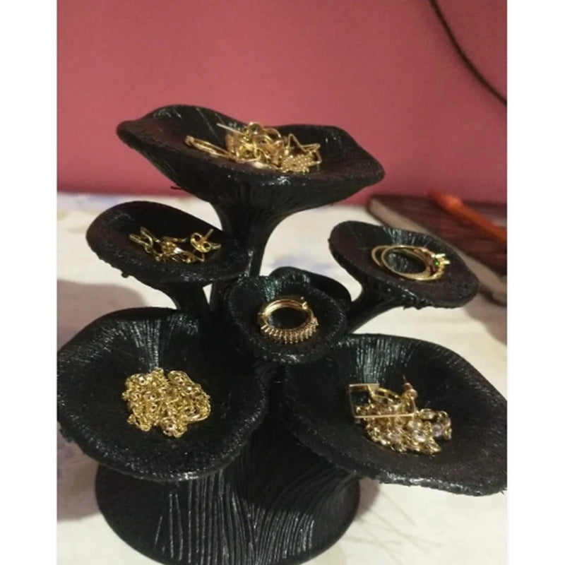 Fairycore Mystic Mushroom Jewelry Stand - Enchanting Toadstool Earring Trunk & Necklace Organizer, Quirky Vanity Table Decor, Creative Gift for Her