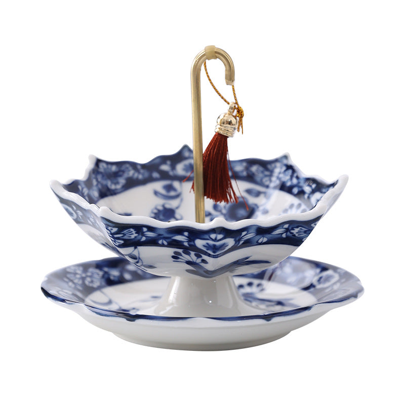 ☂️ Creative Blue-and-White Porcelain Umbrella Tea Strainer