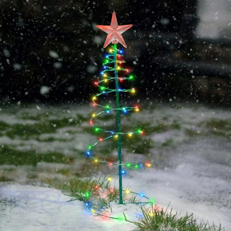 Solar Powered Christmas Tree Garden Decor