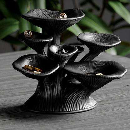 Fairycore Mystic Mushroom Jewelry Stand - Enchanting Toadstool Earring Trunk & Necklace Organizer, Quirky Vanity Table Decor, Creative Gift for Her
