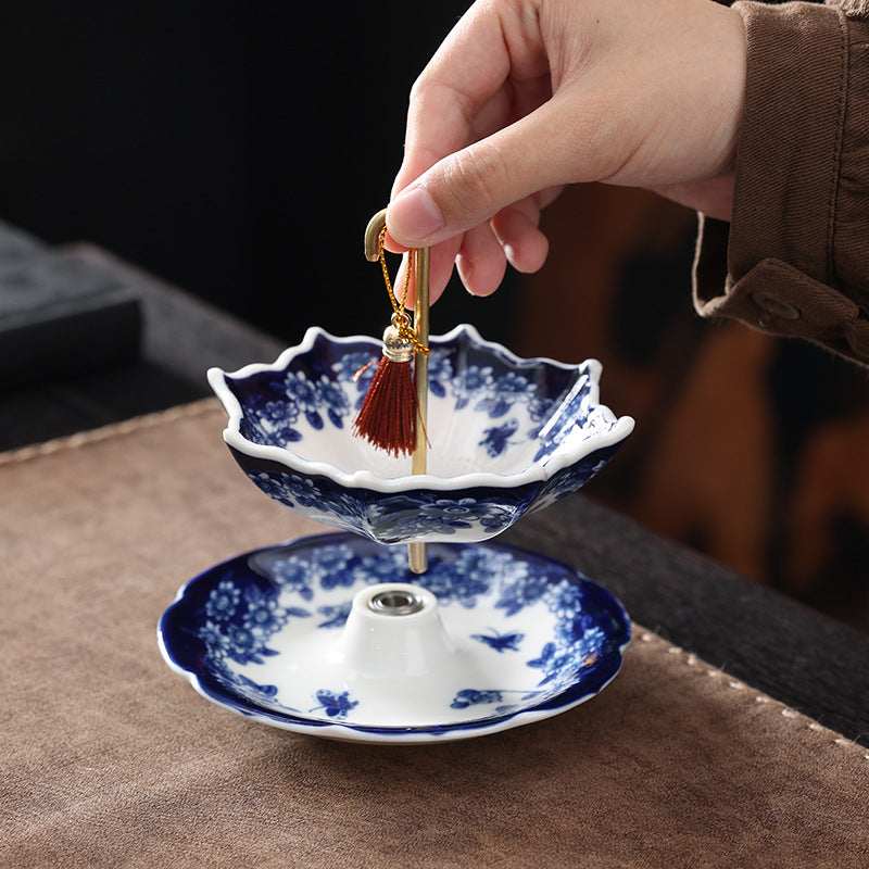 ☂️ Creative Blue-and-White Porcelain Umbrella Tea Strainer