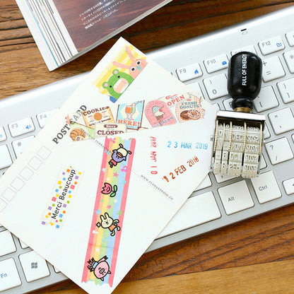 Vintage Date Roller Stamp for Journaling