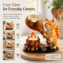 Campfire Animal Tea Light Holder – Rustic Resin Candle Lantern for Home & Outdoor Ambience Decor