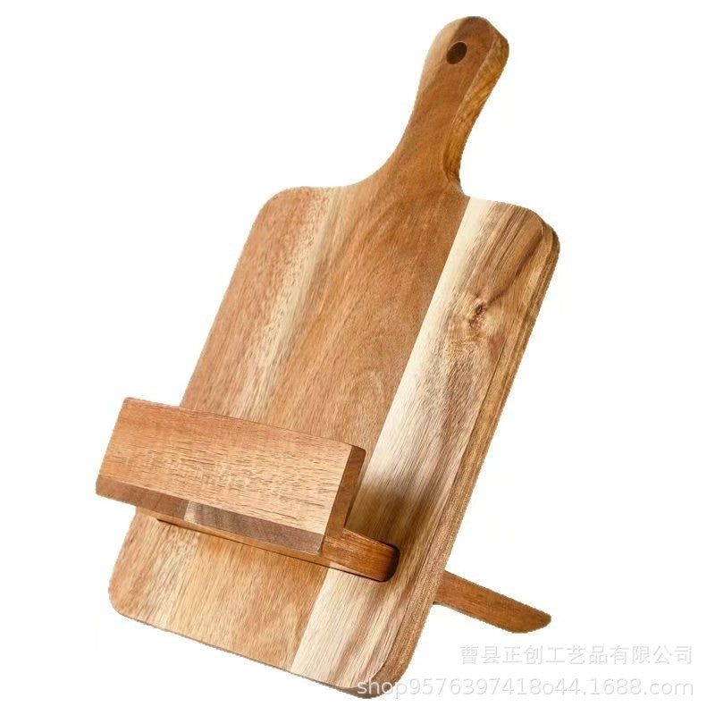 Solid Wood Menu Stand – Rustic Tabletop Recipe Holder & Restaurant Menu Display Stand for Cafe, Bar & Home