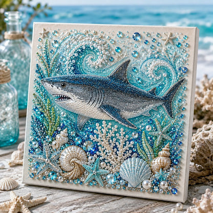Ocean Theme Pearl Art DIY Kit | 3D Sparkling Coastal Wall Decor