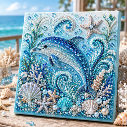 Ocean Theme Pearl Art DIY Kit | 3D Sparkling Coastal Wall Decor