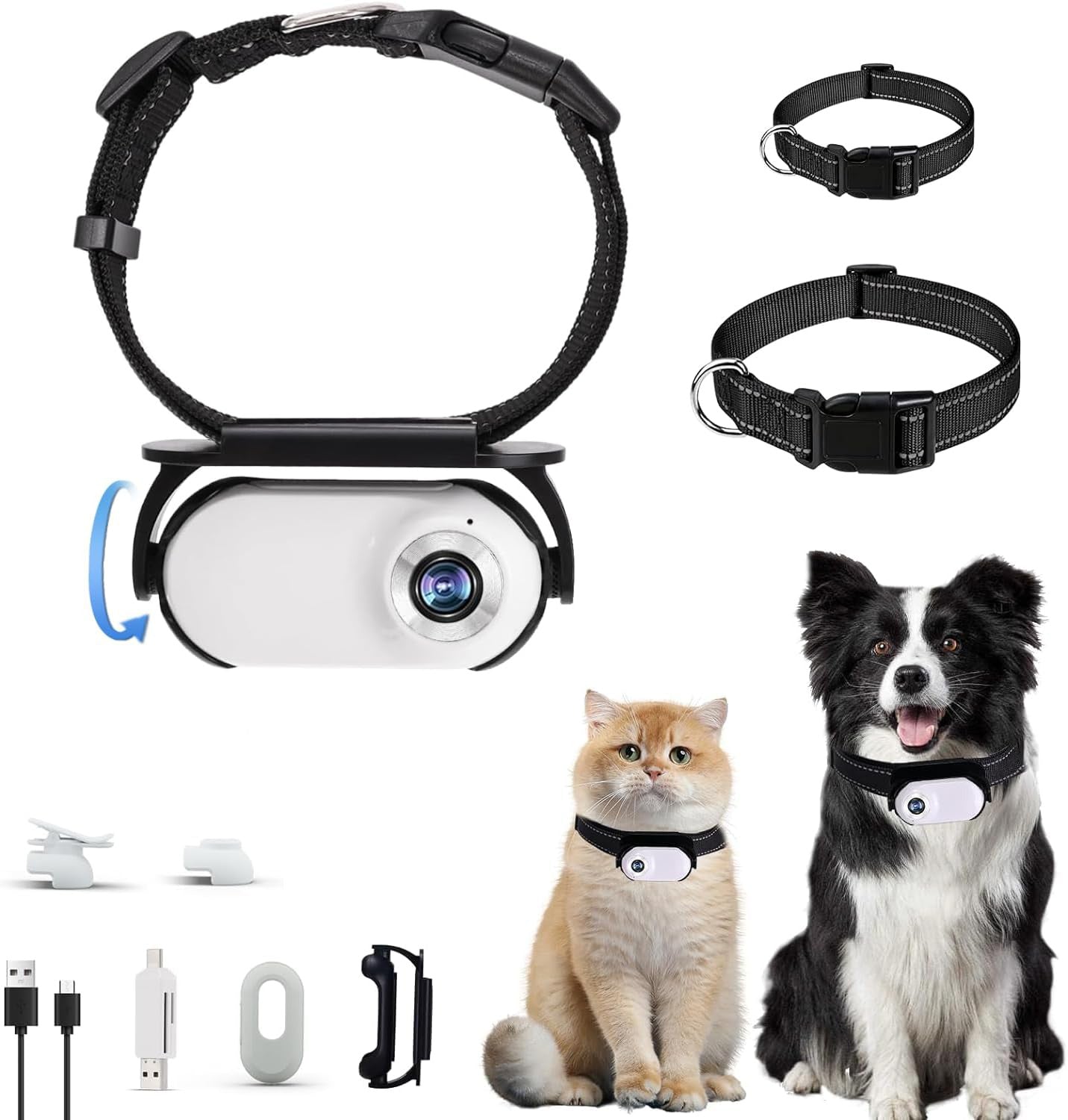 World Through Their Eyes - Mini Pet POV Camera, Ultra-Lightweight Thumb Cam for Dogs & Cats