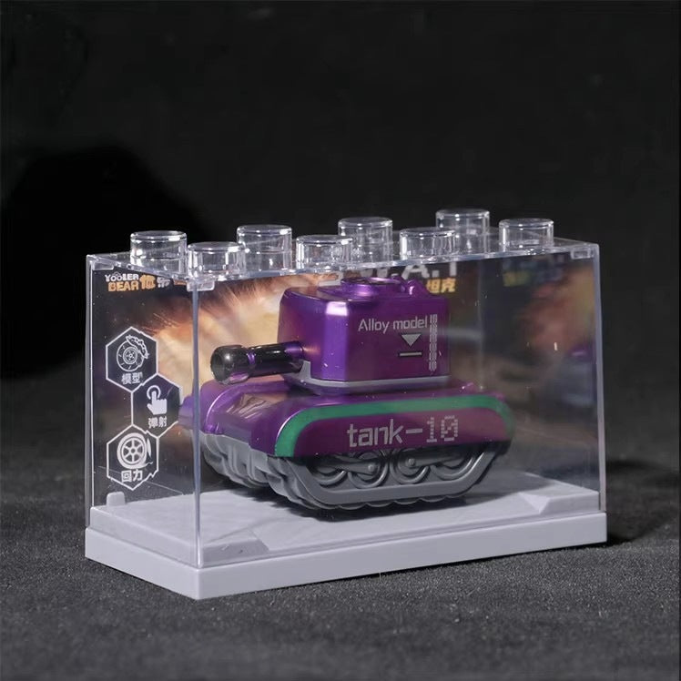 Cute Q-Style Army Tank 🚀 Pull Back Toy Model Perfect Birthday Gift for Boys