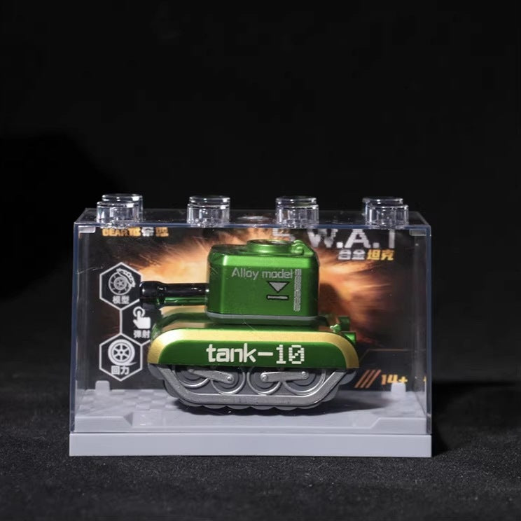 Cute Q-Style Army Tank 🚀 Pull Back Toy Model Perfect Birthday Gift for Boys
